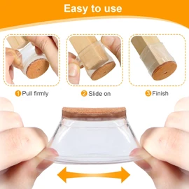 Ansible 24 pcs Chair Leg Floor Protectors, Furniture Felt Pads Silicone Covers caps for Chairs,Chair Leg Protectors for Hardwood Floor (Fit Round Diameter 15/16" to 1-5/16")