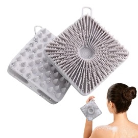 2 Pcs Cepillo Corporal de Silicona de Doble Cara, Cepillo de Baño para Todo el Cuerpo, para Masajes
