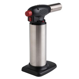 APS Flambé Burner, High-Quality Gas Burner for Flambéing Food, Continuous Flame Regulation up to 1300 °C, ABS, Stainless Steel