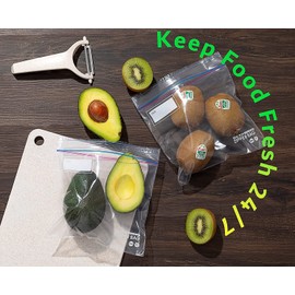 24/7 Bags- Sandwich Storage Bags, 200 Count, Resealable Zipper Bags, Microwave-Safe, BPA-Free, 4 Boxes