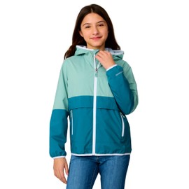 Free Country Girls' Easy Hiking Windshear Jacket Green Tea L