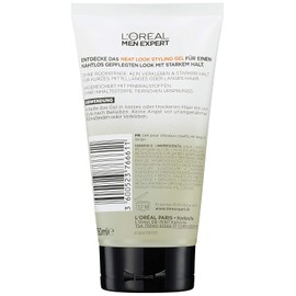 L'Oréal Men Expert Neat Look Styling Gel for Men, Hair Gel for Nourished and Natural Hair Styling, Men's Hair Styling for a Matte Finish, InvisiControl, 2 x 150 ml