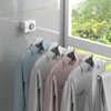 Retractable Clothesline Stainless Steel 4.2m Punch Free Good Load Bearing