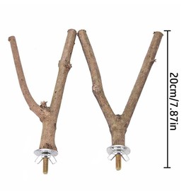 HAIKING Parrot Perch Wood, Parrot Toy Standing Stick Small Bird Toy for Budgies, Lovebirds, Macaws, Finches