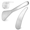 KOMBIUDA Set of 2 Metal Makeup Spatulas Skincare Tool Comfortable