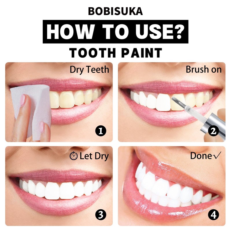BOBISUKA White Tooth Paint, Instant Bright White Vampiric Tooth Costume