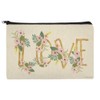 Love and Flowers Makeup Cosmetic Bag Organizer Pouch