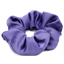 Mytoptrendz® Plain Luxurious Satin Hair Scrunchies Ponytail Bobble Hair Ties Hair Updo Bands for Girls Ladies Hair Accessories (Purple)