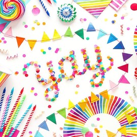 Huture Multicoloured Round Dots Confetti Table Circle Confetti Metallic Foil Stars Sequins Glitter Foil Paper Confetti for Wedding Valentine's Day Birthday Decoration - 30 g / 1 oz