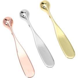 Aplicador de Crema para Ojos en Barra 3 Piezas de Aleación de Zinc Color Plata, para Aplicar Crema Facial y Maquillaje, Llega a Ranuras y Grietas, Superficie Lisa
