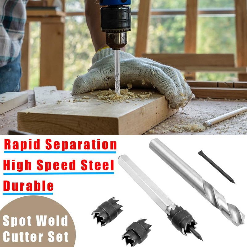 Yakamoz 10Pcs Spot Weld Cutter Set, High Speed Steel Hole