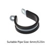 25Pcs 6mm Rubber Cushioned Cable Clamps 304 Stainless Steel Hose