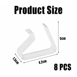 Yingjie 8pcs Tablecloth Clips,Clear Picnic Tablecloth Clips,Windproof Picnic Table Cloth Clip,Indoor Outdoor table Cover Clip,For Christmas,Family Wedding Party,Home,Indoor And Outdoor Camping