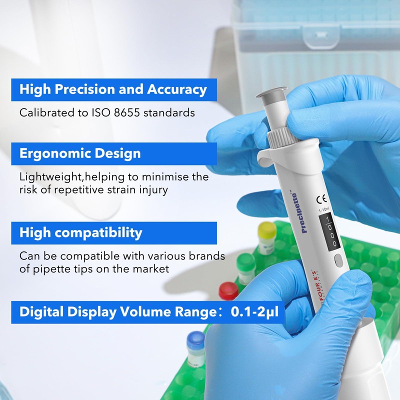 PRECIPETTE Pipette 1-10ml Micropipette Lab Single Channel Pipette High Precision