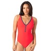 Nautica Women's One Piece Swimsuit – Slimming Tummy Control Bathing
