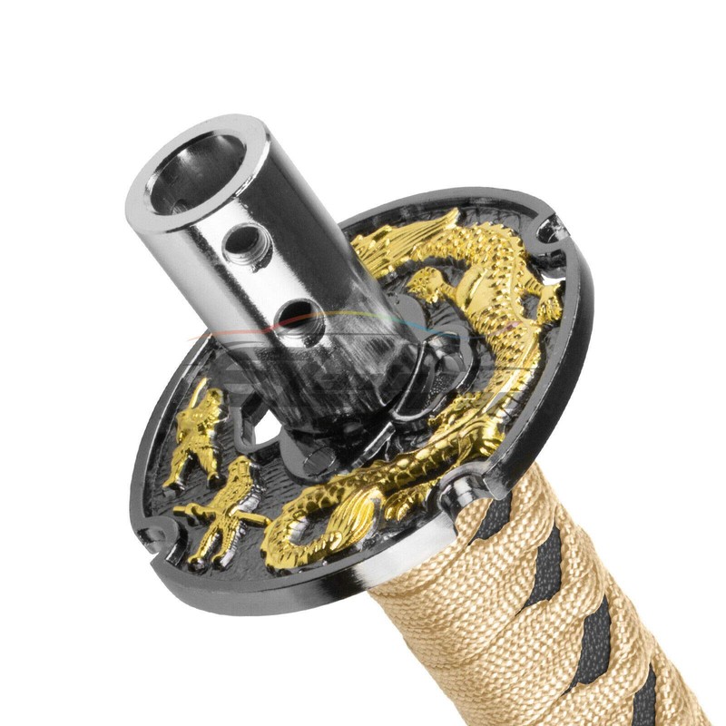 EZAUTO WRAP 26cm Gold Black Shift Knob Samurai Sword Alloy