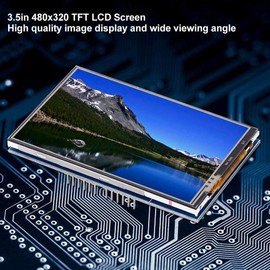 Pantalla LCD, módulo TFT de 3,5 pulgadas Pantalla LCD, con zócalo para tarjeta SD y circuito SPI FLASH, para Arduino UNO y MEGA (480x320) ()