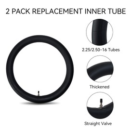 2.25/2.50-16 (70/90-16) Inner Tubes with TR4 Straight Valve Stem for Pit Bike 2.25 2.50-16 Tire Tube - 2 Pack