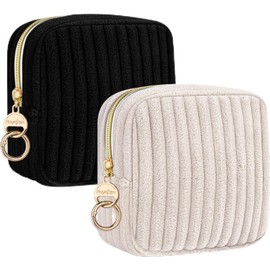 2 bolsas de almacenamiento para tampones, bolsas higiénicas para compresas sanitarias, bolsa de tela no tejida, organizador de viaje, bolsa de emergencia, escuela, niña, primer período, set de regalos