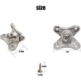 24pcs Removable Corner Brace Butterfly Shape Support Connector Bracket Alternative to Right-Angle L Shape Corner Brace, Electroplating Process Corner Code Metal Brackets for Wood, Furniture, Silver