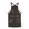 Premium Canvas Apron with Leather 2 Zip Pockets & Holders