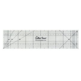 The Quilted Bear Hot Ironing Ruler - Non-Slip Ironing Quilting Rulers & Hot Hem Ruler for Sewing & Quilting, with Multiple Inch & Angle Markings, Available in a Range of Sizes (10" x 2.5")