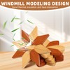 YTACREA Pack of 5 Heat Resistant Bamboo Coasters in Windmill