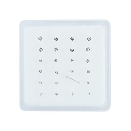 Pack of 24 Sterling silver clear jewel nose studs in 3 sizes 1.5mm/1.8mm/2.5mm