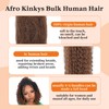 Yacurcur Afro Kinkys Bulk Human Hair 50g/Pack for Dreadlocks Extensions,Loc