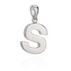 NKlaus Pendant Letter A-Z Silver 925 Tarnish-Resistant Shiny Alphabet, Silver