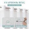 eachope White No Hook Waffle Weave Shower Curtain with snap-in