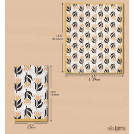 Karma, 20-Count 3-Ply Dinner Size Paper Napkins, Decorative Guest Paper Napkins for Party Picnic, Dinner, Baby Shower, Bridal Shower, Modish Flower