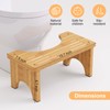Uaniar Bamboo Toilet Stool, Wooden Squatting Potty Stool for Adults,