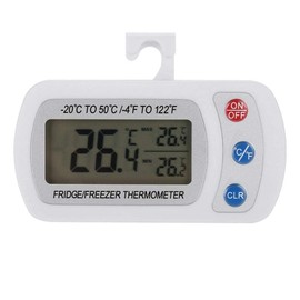 Impermeable Digital de Termómetro de Refrigerador Congelador con Exhibición Ajustable de LCD de Suspensión de Soporte para Restaurantes Caseros Cocina Min Max Record