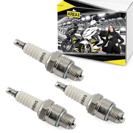 Area1 3 x Scooter Spark Plug Type BR8HS (Protected) for 50 cc 2-Stroke Suitable as e.g. Yam. Aerox (R) BWS Jog DT50 Slider Spy Why YE Zest Neo's Nitro Stunt Ovetto MachG NS50 Fizz Flipper YQ50 Booster