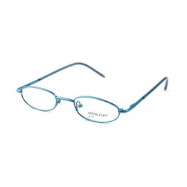 Calabria Metal Flex KIDS TT Oval Blue Light Blocking Reading Glasses +1.25 Blue Girls 44mm