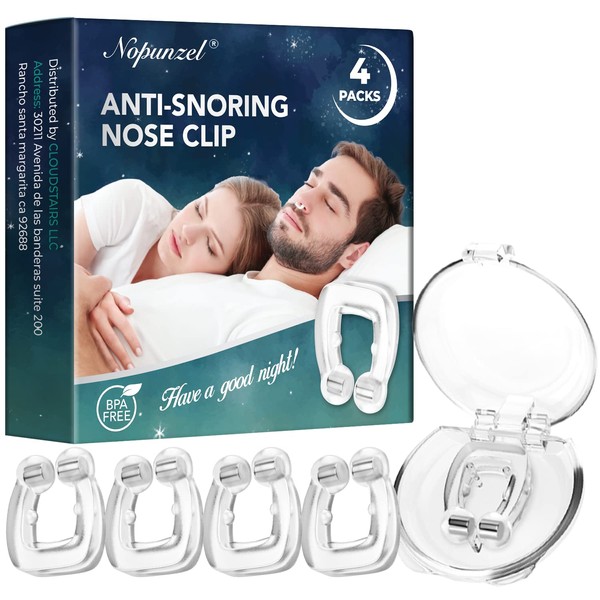 Anti Snoring Devices - Silicone Magnetic Anti Snoring Nose Clip, Snoring Solution - Comfortable Nasal to Relieve Snore, Stop Snoring for Men and Women (4 PCS)