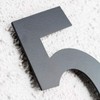 Metzler House Number Made of Solid Steel in Anthracite RAL