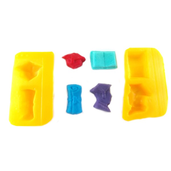 Flexible Molds - Graduation (4 cavity) - Cream Cheese Mint