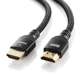 Sanwa Supply KM-HD20-NM20 High-Speed HDMI Nylon Mesh Cable (Black, 6.6 ft (2 m)