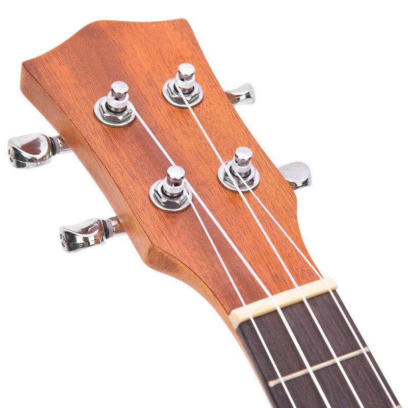 23in Ukulele Brown Mahogany Wood with Bag Capo String Cleaning