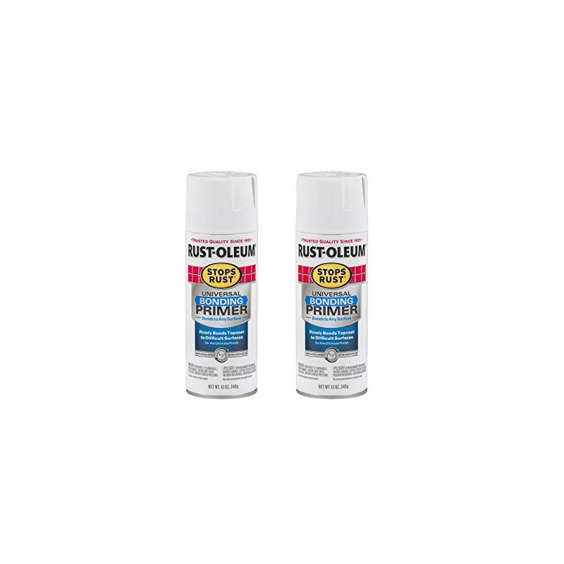 Rust-Oleum 285011-2PK Stops Rust Universal Bonding Primer Spray, 12 oz,