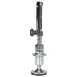 Vestil LJ-9 Steel Leveling Jack with Polished Chrome Finish, 3-7/8" Base, 18" Height, 5,000-lb. Capacity
