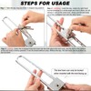 Long Shackle Padlock with Key 2 Inch Solid Brass Removable
