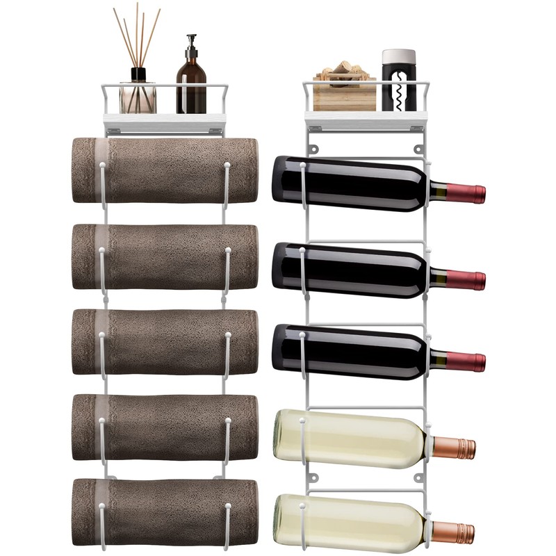 Sorbus Bathroom Towel Holder - 5 Tier Metal Towel Rack
