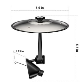 INNOWARMER 2025 New Car Cymbal Drum Air Vent, Mini Metal Drum Crash Cymbal for Car Dashboard, Funny Musical Instruments Gadget for Drummer Music Lovers Gift (Sliver)