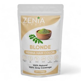 Zenia Natural Henna Hair & Beard Color/Dye | Chemical Free, Ammonia Free, Cruelty-Free, Vegan | Gray Hair Coverage | (3.5oz) 100g (Blonde)