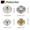 HARFINGTON 30 Sets Press-Stud Cap Buttons 15mm Metal Snap Fastener