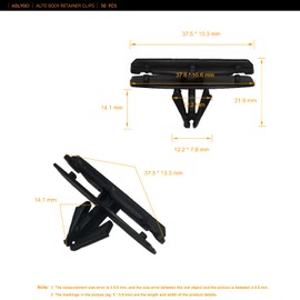 AOLYGEI C47 50pcs Fender Flare & Rocker Moulding Clip Replacement for Jeep Wrangler JK & Unlimited JK Ram 4500 Ram 5500 68039280-AA