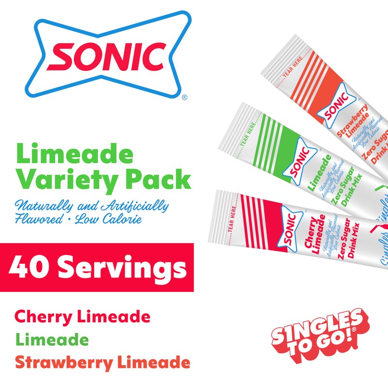 Sonic Singles To Go Variety Pack, Watertok Powdered Drink Mix,